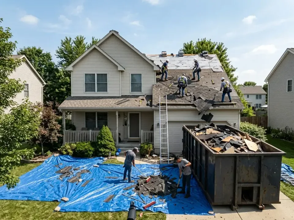 roof-replacement-debris-remova-004 — frequently asked questions, Cheapest Dumpster Rentals in Lebanon, IL
